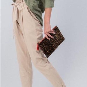 💛Folded Cuffed Pants with Working Tie Waist